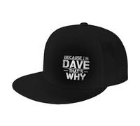 Cappello Trucker Because I'm Dave That's Why Cappello A Palla Regolabile Cappellino da Baseball Sole Estivo Berretto da Baseball per Regali attività All'Aperto Sport