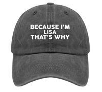Cappello Trucker Because I'm Lisa That's Why Cappellino da Baseball Sole Estivo Berretto da Baseball Casual Berretto Palla per attività All'Aperto Regali Fitness