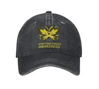 Cappello Trucker Butterfly Yellow Ribbon Sarcoma Cancers Support Cappellino da Baseball Unisex Cappello A Palla Casual Berretto Palla per attività All'Aperto Regali Fitness