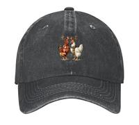 Cappello Trucker Christmas Watercolor Chickens With Cappellino Per Corsa | Cappelli Golf Moda Classico Cappello Da Baseball Per Pesca Donna Uomo Berretto Da Baseball
