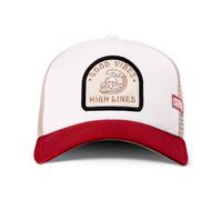 Cappello Trucker Coastal HFT High Lines Offwhite/Vino/Khaki Basecap Surf Mesh