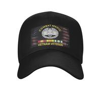 Cappello Trucker Combat Medic Vietnam Veteran with Service Ribbon Cappello A Palla Sole Estivo Classico Berretto da Baseball per attività All'Aperto Fitness Regali
