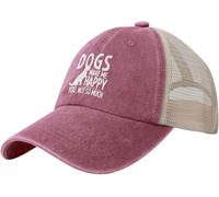Cappello Trucker Dogs Make Me Happy You Not So Much Cappellino da Baseball Classico Cappello A Palla Casual Berretto da Baseball per Fitness attività All'Aperto Viaggi