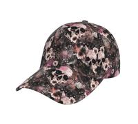 Cappello Trucker Flowers And Skulls 4 Cappello A Palla Regolabile Berretto Palla Casual Hip Hop Cappllino Sport per Viaggi Fitness