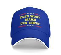 Cappello Trucker Hate Will Not Make The USA Great Hands of No The King in America Defend The Constitution Berretto Palla Sole Estivo Cappello A Palla Regolabile per Viaggi Sport