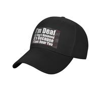 Cappello Trucker I Am Deaf If I Dont Respond Its Because I Cant Hear You Cappello A Palla Unisex Berretto da Baseball Sole Estivo Berretto Palla per Regali Sport Fitness