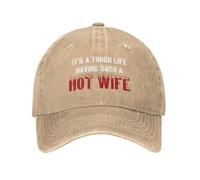 Cappello Trucker It S A Tough Life Having Such A Hot Wife Berretto da Baseball Unisex Berretto Palla Casual Cappello A Palla per Regali attività All'Aperto Fitness