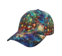 Cappello Trucker Mandala Sacred Geometry Galaxy Flower of Life Abstract Berretto Palla Classico Hip Hop Cappllino Sole Estivo Cappello A Palla per Regali Sport Fitness