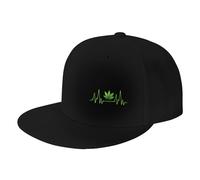 Cappello Trucker Marijuana Leaves Heartbeat Weed Cannabis Visiera Regolabile Retro Cappellino Trucker per Uomo Compleanno Amico