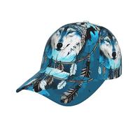 Cappello Trucker Native Wolf Deam Catcher Cappello A Palla Regolabile Hip Hop Cappllino Sole Estivo Cappellino da Baseball per Casual Sole Estivo Classico
