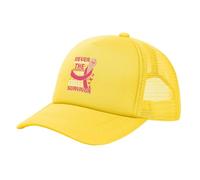 Cappello Trucker Never Underestimate The Strength And Power of A Survivor Yellow Berretto Palla Casual Berretto da Baseball Sole Estivo per attività All'Aperto Fitness