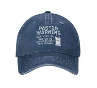 Cappello Trucker Pastor Warning Anything You Say Morbida Cappellino per Uomo Regolabile Cappellino Sport per Caccia Estivo Sport