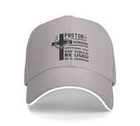 Cappello Trucker Pastor Warning Anything You Say Taglia Regolabile Cappellino Sport Stile Streetwear Cappellino Trucker per Unisex Sport Tennis