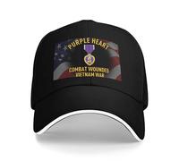 Cappello Trucker Purple Heart Combat Wounded Vietnam War with Medal Patch Baseball cap Regolabile Cappellino da Baseball Casual Cappello A Palla per Viaggi Regali Sport