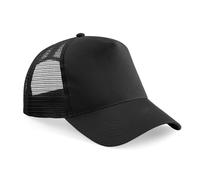 Beechfield® B640B Junior Snapback Trucker, Nero / Nero, Etichettalia unica