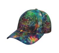 Cappello Trucker Sacred Geometry Mandala Flower of Life Galaxy Abstract Cappello A Palla Casual Cappellino da Baseball Classico Hip Hop Cappllino per Viaggi attività All'Aperto Fitness
