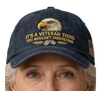 Cappello Trucker - Twill, 22.05 - 23.62 in Baseball Hat Adjustable | Breathable Sun Protection Patriotic Cap, America Veteran Themed Hats For Outdoor Activities, Running, Hiking, Fishing, Beach