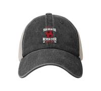 Cappello Trucker When Its Your Dream You Never Ever Give Upwhen Its Your Dream You Never Ever Give Up Black Berretto da Baseball Casual Hip Hop Cappllino Regolabile per Regali Fitness