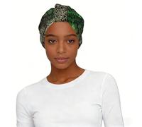 Cappello turbante annodato con stampa serpente verde, comodo berretto protettivo per il sonno, per casa, lavoro, viaggi, comfort