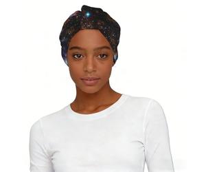 Cappello turbante annodato stampato con galassia universo, comodo berretto protettivo per il sonno, per casa, lavoro, viaggi, comfort
