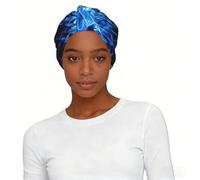 Cappello turbante da donna con stampa a fiamma, morbido, elasticizzato, alla moda, per la perdita dei capelli e lo shopping quotidiano