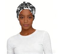 Cappello turbante da donna con stampa a spirale astratta, morbido, elasticizzato, alla moda, per la perdita dei capelli e lo shopping quotidiano