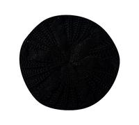 Cappello turbante elasticizzato da donna, in lana, per la perdita dei capelli, per la perdita dei capelli, berretto da pittore, casual, visiera da esterno, cappello in avanti, Nero , Taglia unica