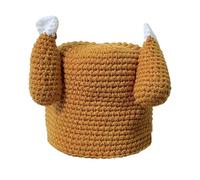 Cappello Turchia - Cappello a maglia per adulti | Cappello del Ringraziamento con tacchino tostato per adulti, divertente cappello marrone tacchino da donna | Turchia divertente cappello di Natale
