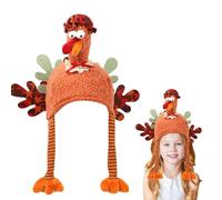 Cappello Turchia, cappello di di Natale, cappello di con gambe lunghe, costume da cappello di gallina - decorazioni per il giorno del Ringraziamento, cappello in peluche per feste