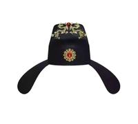 Cappello ufficiale classico per festival cinese Design pieghevole traspirante cappello da pesce volante per eventi culturali puntelli costume tradizionale cinese cappello culturale