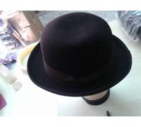 cappello UNISEX BOMBETTA MARRONE FELTRO art99 SFODERATA hat man UOMO