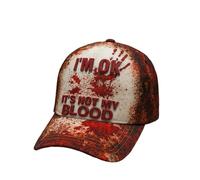 Cappello unisex con stampa di sangue e scritta "I'm Fine, It's Not My Bloody" (UK, Alpha, taglia unica, rosso)