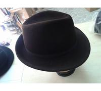 cappello UNISEX CUBANO MARRONE FELTRO art75 cerimonia hat man UOMO