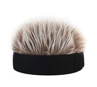 Cappello unisex da donna e uomo, stile rock and roll, stile punk Street divertente parrucca capelli falsi, Nero + caffè., Taglia unica