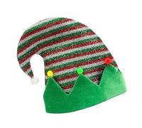 Cappello unisex da elfo, cappello natalizio in pile per feste e leprechaun allegro streetwear Blingbling Caps cappello a righe cappelli di Natale per bambini