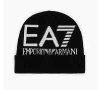 Cappello Unisex EA7 Emporio Armani Logo Stretch Moda Inverno 7X000006 MC008 Nero