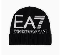Cappello Unisex EA7 Emporio Armani Logo Stretch Moda Inverno 7X000006 MC008 Nero