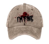Cappello Unisex Per Halloween, Con Scritta "I'M Fine, It'S Not My Blood Bloody" Cappellino Da Baseball Da Uomo Per Halloween, Con Snapback, Cappello Da Baseball Da Uomo Hip Hop Gotica