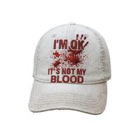 Cappello unisex per Halloween, con scritta "I'm Fine, It's Not My Blood Bloody" (UK, Alpha, taglia unica, neve)