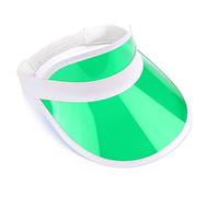 Cappello unisex stile anni '80 retrò neon parasole cappello fascia cappello Golf Tennis addio al celibato Poker Party, Verde, Taglia unica