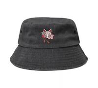 Cappello Uomo Baseball,Giapponese Estetico Kitsune Fox Art Bucket Hat Beach Sun Fisherman cap Pesca Berretti da Baseball,Regali Fidanzato
