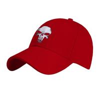 Cappello Uomo Baseball Pun.ish-er, Moda Cappello Basket Uomo per All'Aperto, Cappelli Unisex da Baseball Moda Traspirante(Red)