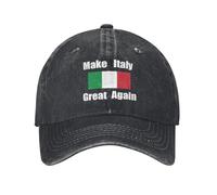 Cappello Uomo Baseball,Rendi l'Italia di Nuovo Grande Bandiera Unisex retrò Denim Lavato Berretti Baseball Gli Uomini Cappello Cowboy Crema Solare Escursionismo Donna Berretto Camionista