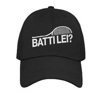 Cappello Uomo Batti Lei?- Regalo Compleanno Natale - Originale Idee Regali per Lui Taglia Unica con Visiera - Accessorio Sportivo per Amanti del tennis. (IT, Testo, Taglia unica, Tennis 1 - Nero)