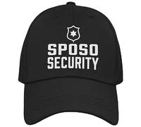 Cappello Uomo Condannato a Nozze Sposo Security Idea Regalo Addio al Celibato Idea Regalo Originale Nozze Cappelli con Visiera Stampa Divertente Matrimonio (Nero, Sposo Security 1)