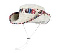Cappello Uomo Estivo Cappello da pescatore estivo con cordino da donna, da uomo, vintage, da spiaggia, da sole, da pesca, da escursionismo, da esterno, Panama, cappelli da pescatore estivi(Beige)