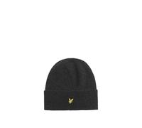 CAPPELLO Uomo LYLE & SCOTT 1874 HE2314A LAMBSWOOL BLEND RIBBED W155 JET BLACK MARL