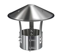 Cappello Uscita Fumi Antipioggia Base Tonda, Terminale Canna Fumaria Acciaio Inox, Fumaiolo Comignolo Canna Fumaria Camino Cappello, Regolabile Entro ±0,3 Cm (±0,1 Pollici)(240 mm(9.449 in))