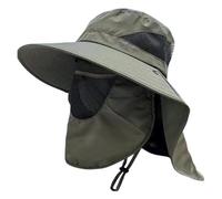 Cappello UV, cappello protezione UV | Cappello da pesca a maglia larga con copertura per il viso e lembo per il collo, da campeggio per uomini e donne, cappello per la protezione solare per la pesca