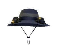Cappello Ventilatore Solare - Cappello Solare con Ventilazione Integrata,Copricapo Ricaricabile con Protezione UV E 2 Raffreddatori d'Aria, di Tipo Secchiello per attività All'Aperto